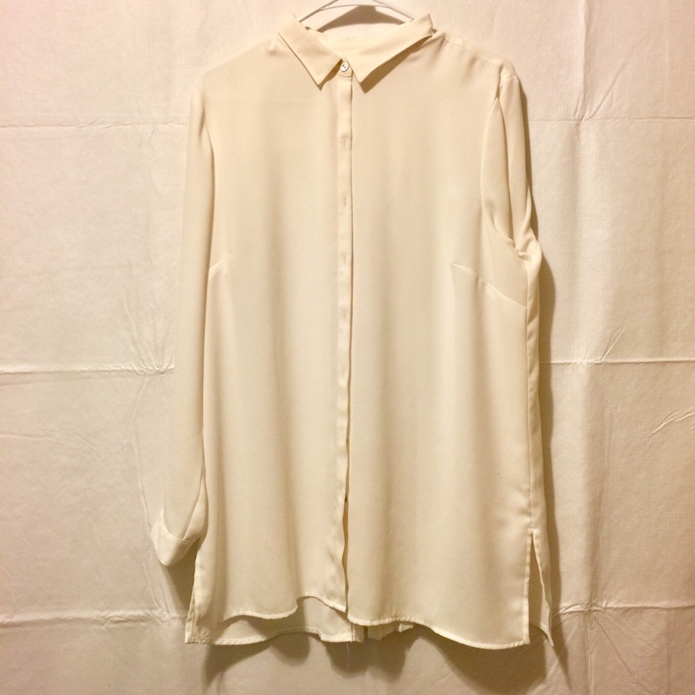 J Jill ladies career style tunic button ft lg slee